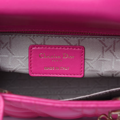 Christian Dior Lambskin Cannage Small Lucky Badges My Lady Dior Magenta 6 of 14