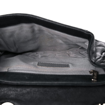 Chanel Washed Lambskin Quilted Medium Chain Around Messenger Black 5 of 14
