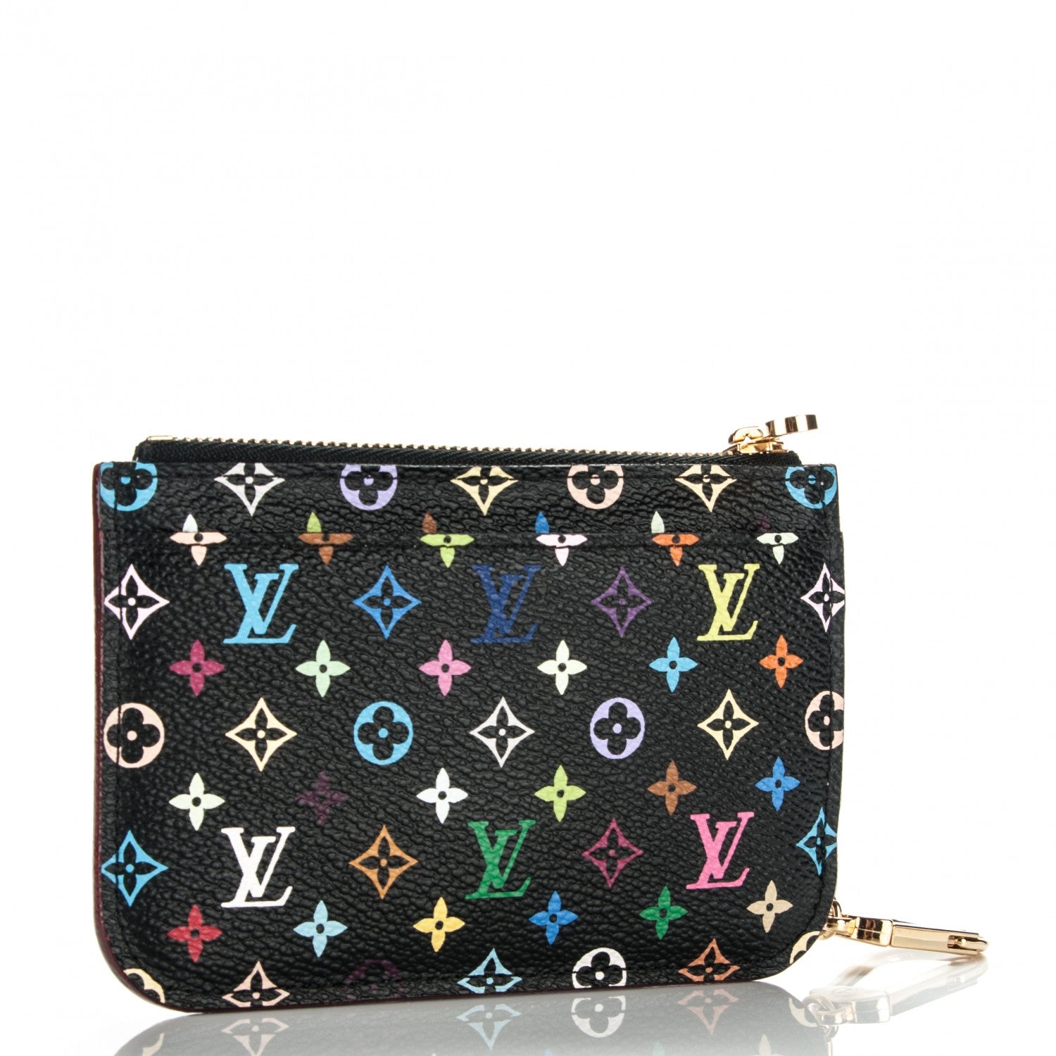 Louis Vuitton Monogram Multicolor Key Pouch Black Violet 3 of 7