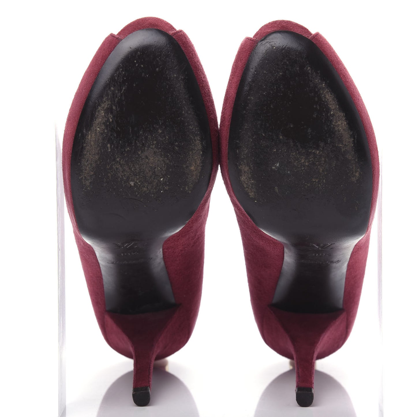 Suede Oh Really Peep Toe Pumps 38.5 Grenat