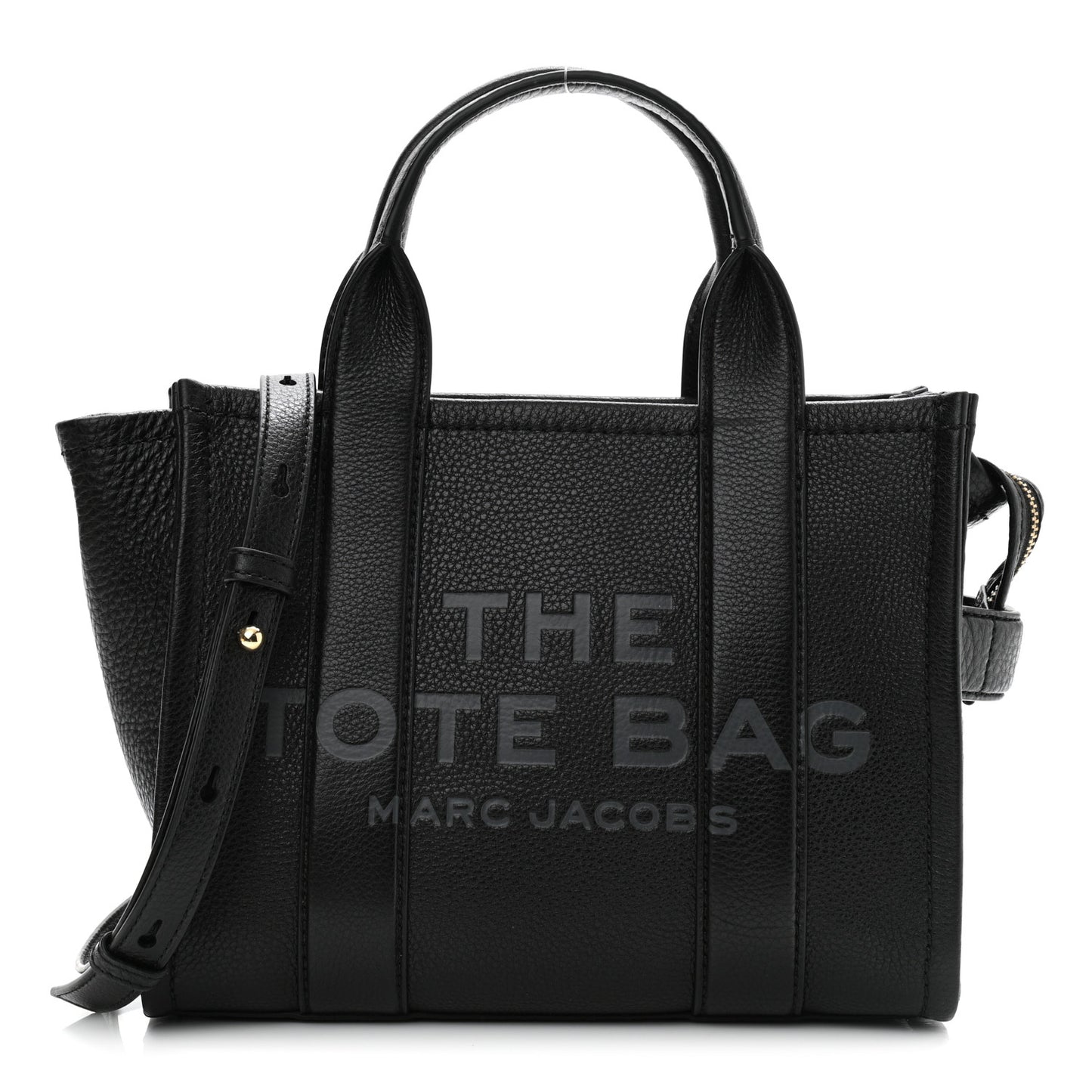 Grained Calfskin Small The Tote Bag Black
