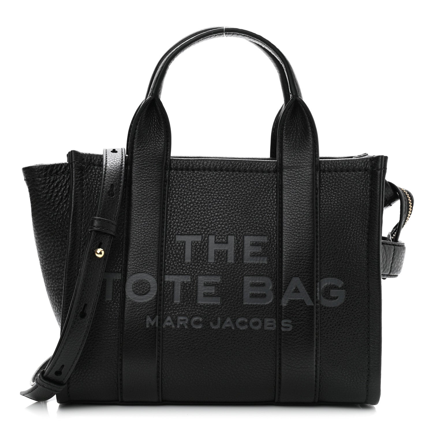 Marc Jacobs Grained Calfskin Small The Tote Bag Black 2 of 23