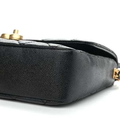 Chanel Shiny Caviar Quilted Large Chain Melody Flap Black 10 of 11