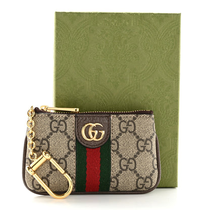 Gucci GG Supreme Monogram Web Ophidia Key Case Beige New Acero 9 of 9