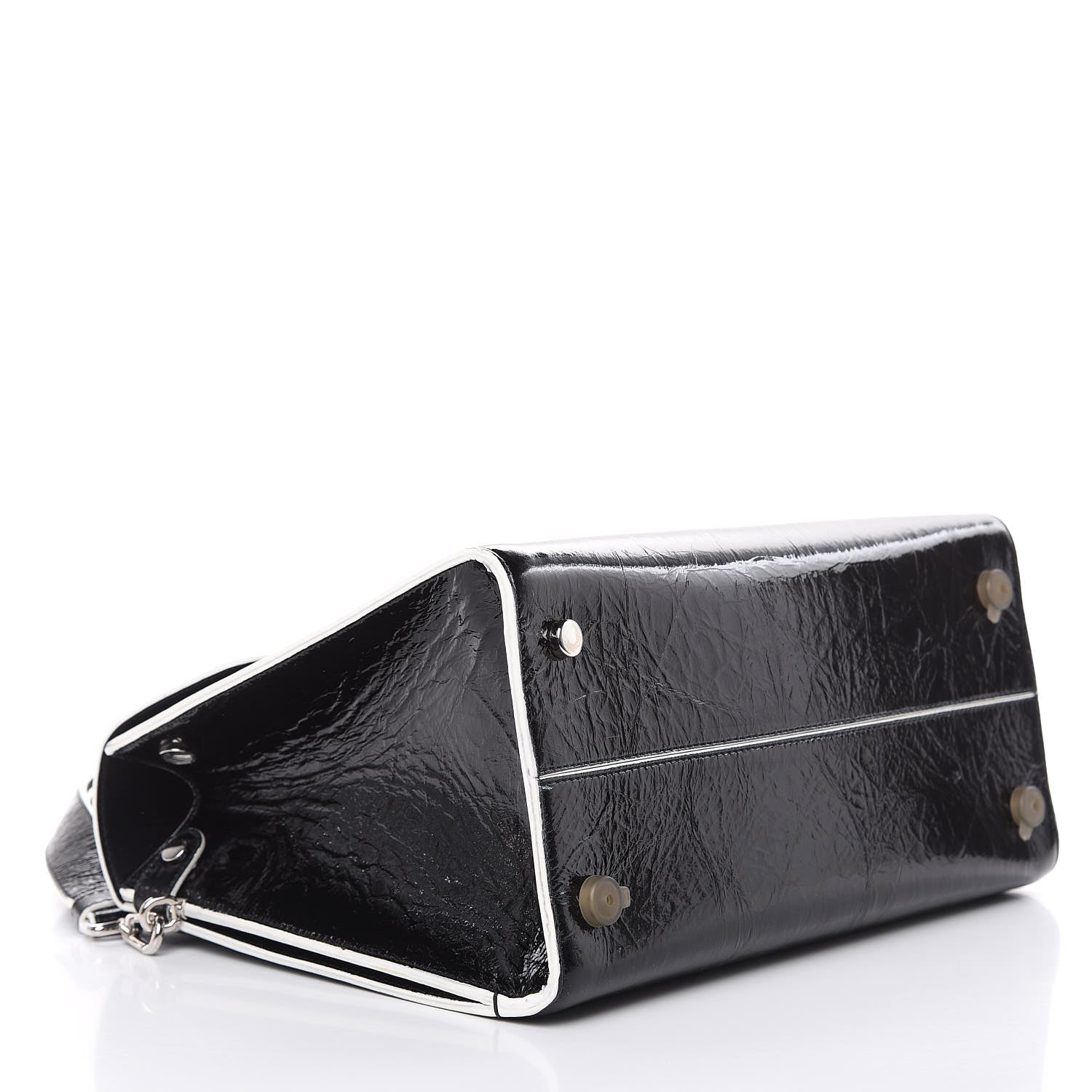 Christian Dior Crinkled Calfskin Medium Diorever Flap Black 4 of 11