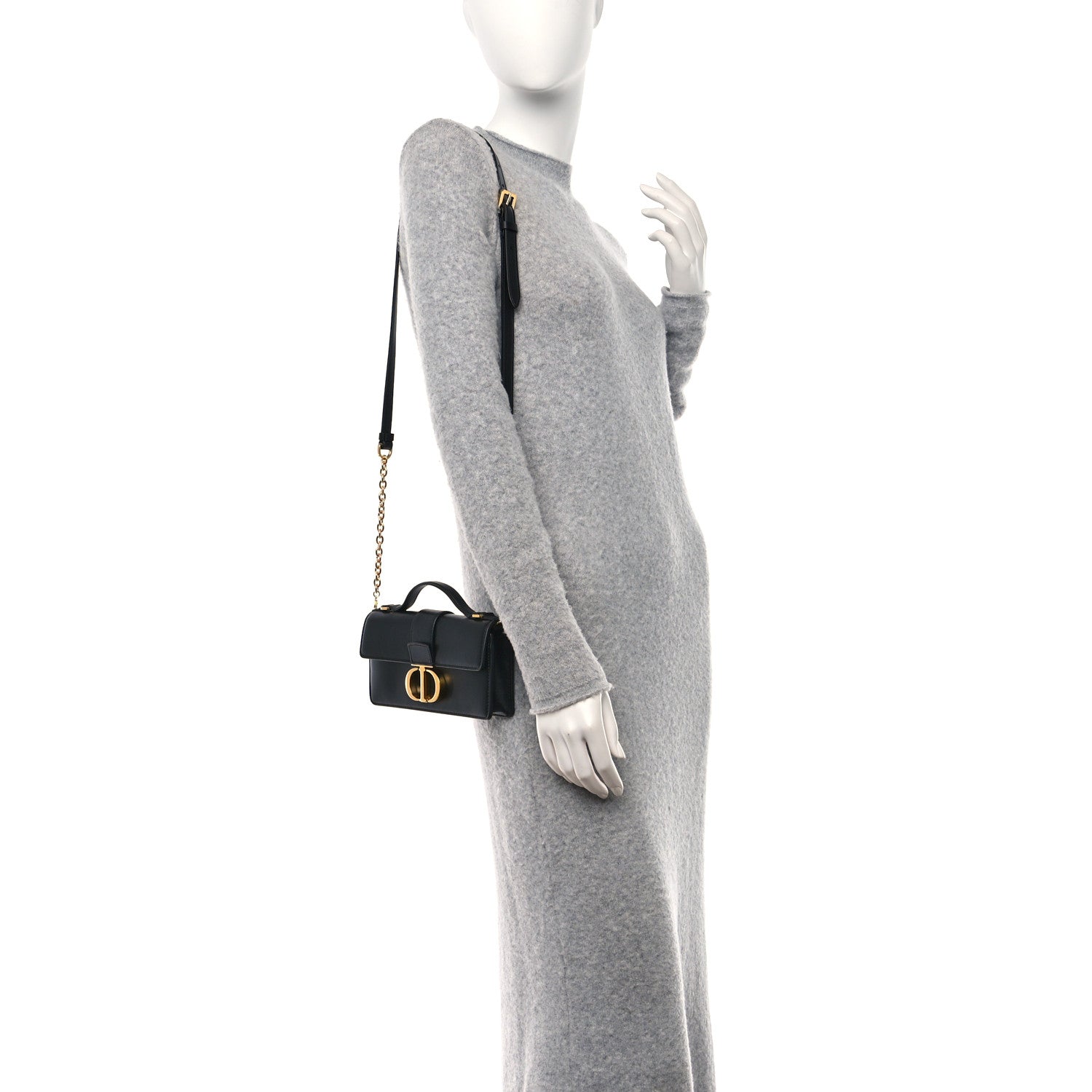 Christian Dior Smooth Calfskin Miss Montaigne Mini Flap Black Black 2 of 12