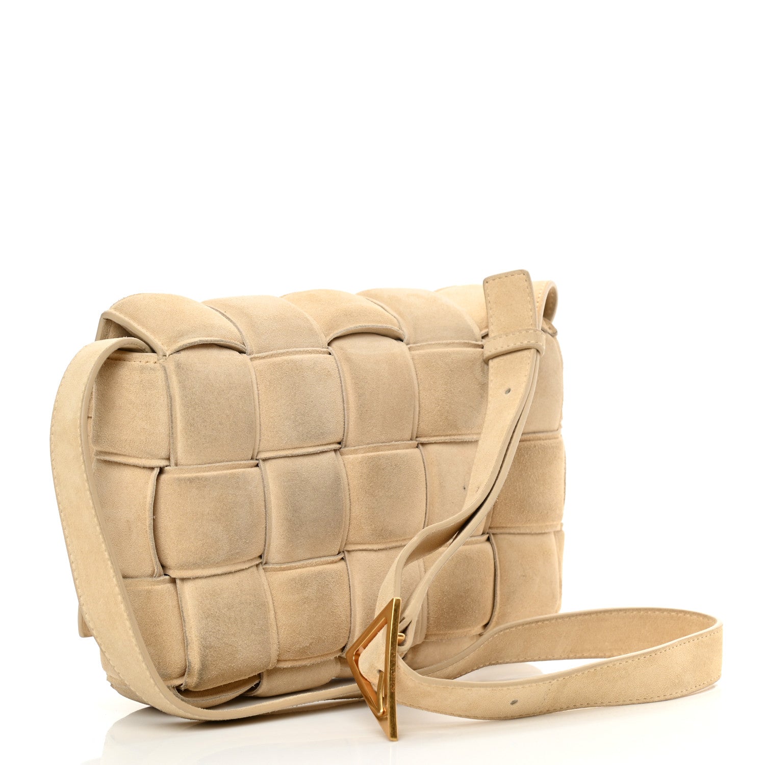 Bottega Veneta Suede Calfskin Maxi Intrecciato Padded Cassette Crossbody Bag Sand 3 of 12