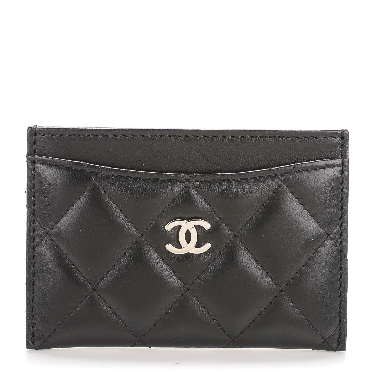 Chanel Lambskin Quilted Card Holder Black 1 of 8