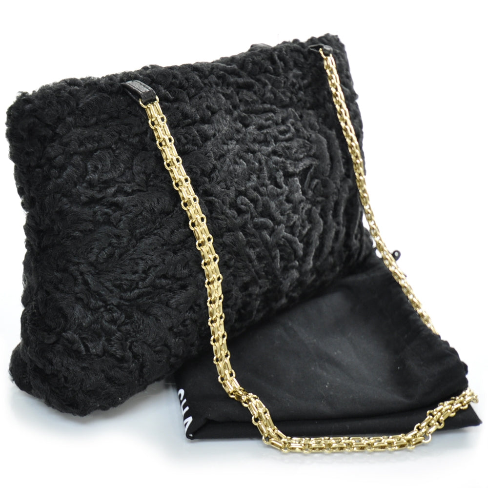Chanel Persian Lamb Fur Shoulder Bag Black 3 of 12