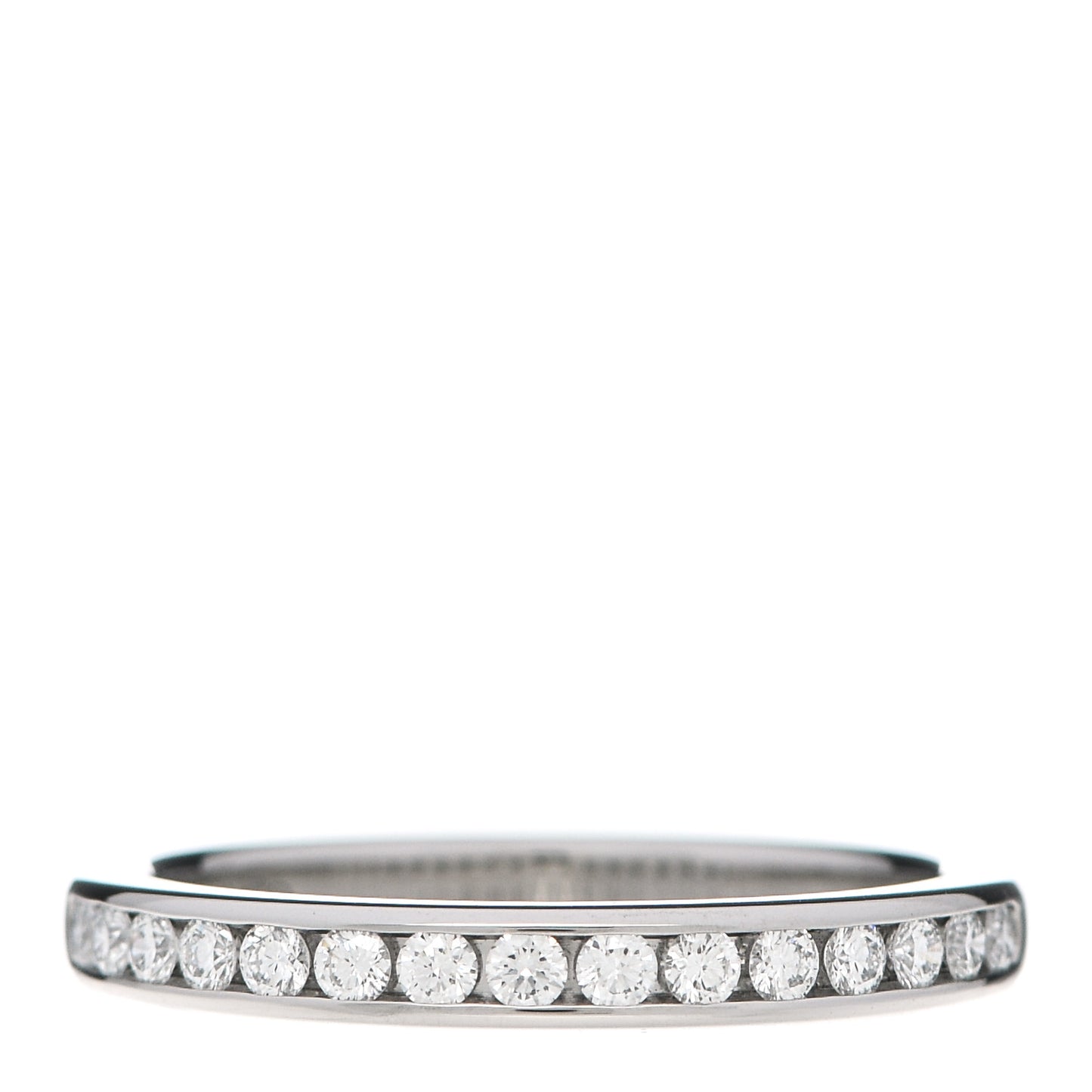 Platinum Diamond 2mm Half Circle Wedding Band Ring 50 5.5