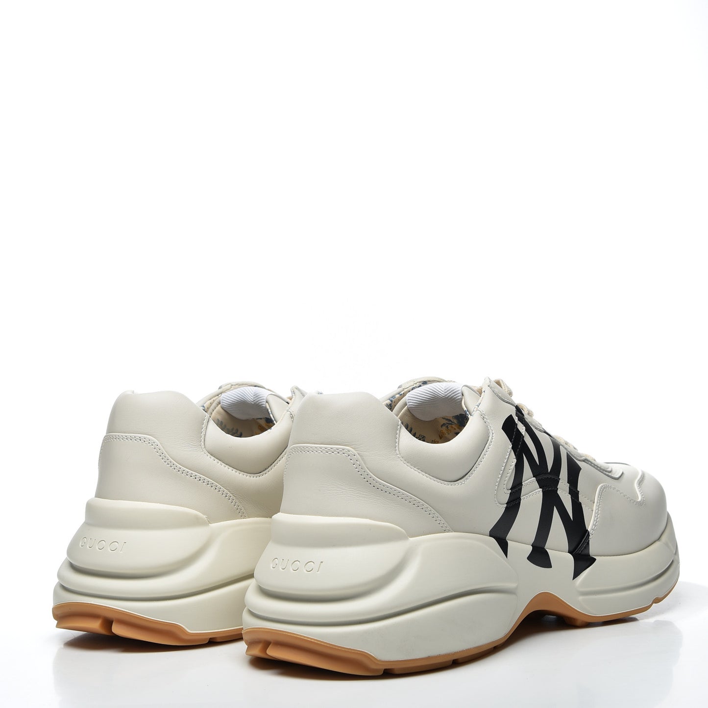 X MLB Calfskin NY Yankees Mens Rhyton Sneakers 8 Mystic White