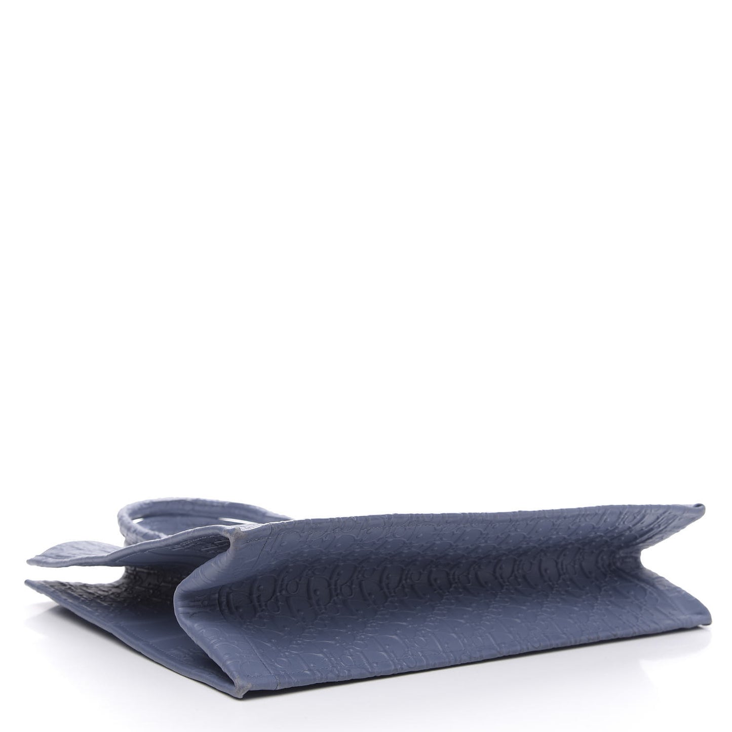 Oblique Calfskin Embossed Book Tote Denim Blue
