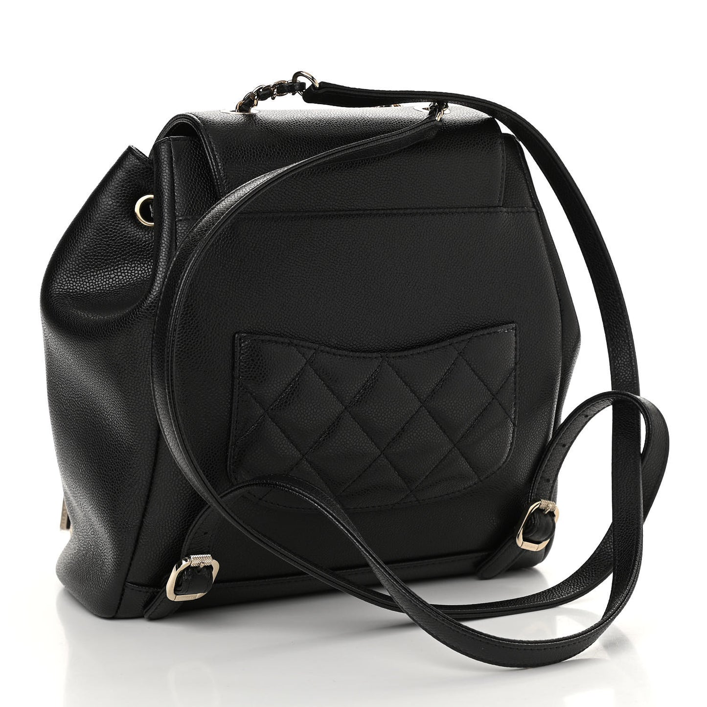 Caviar Quilted Business Affinity Backpack Black
