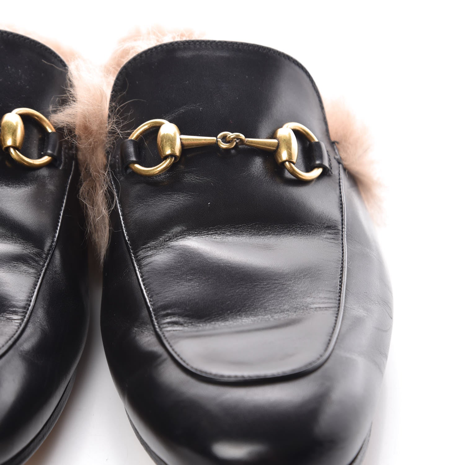 Gucci Calfskin Fur Mens Princetown Slippers 7.5 Black 11 of 14