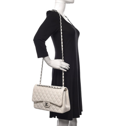 Chanel Lambskin Quilted Jumbo Double Flap White 2 of 14