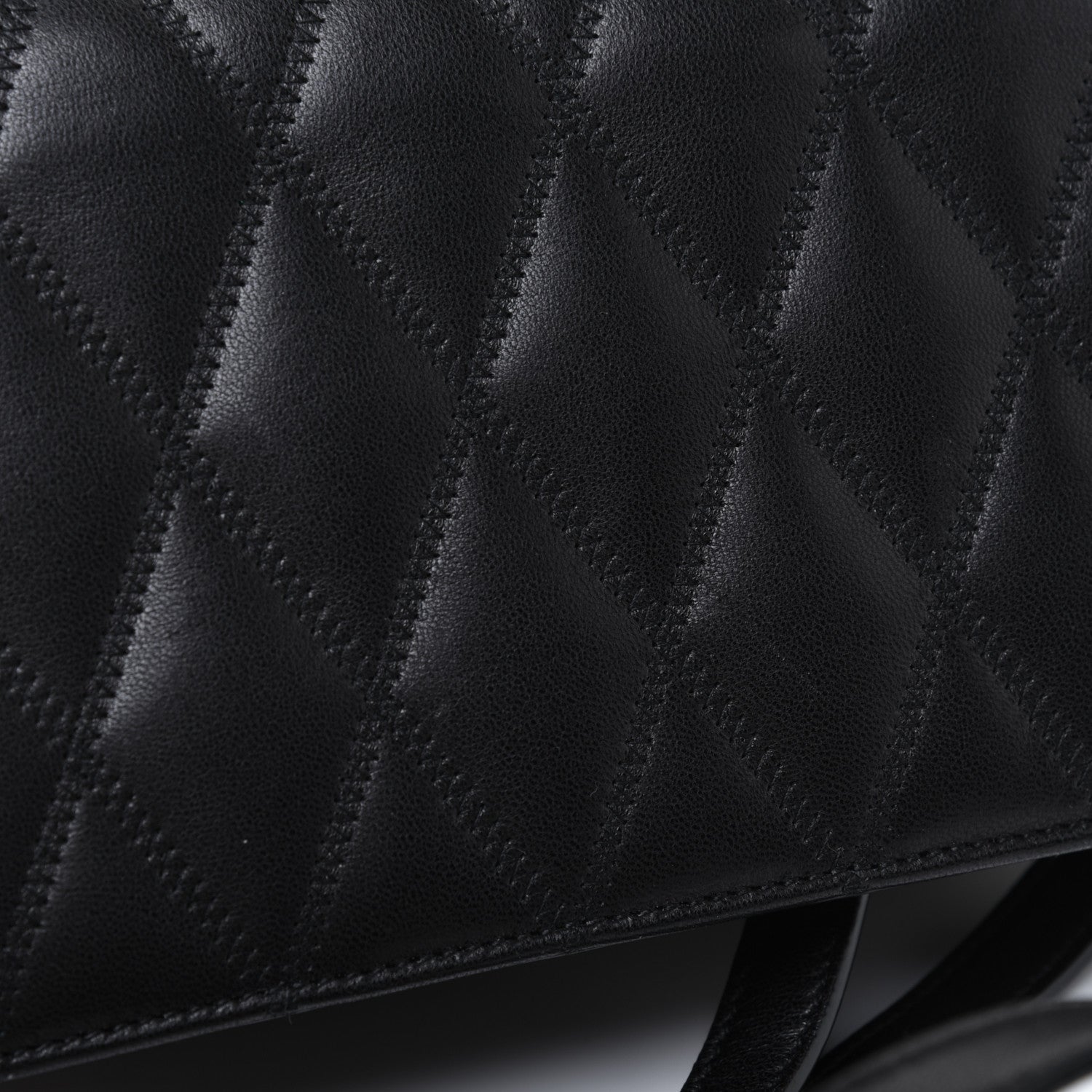 Saint Laurent Lambskin Diamond Quilted Monogram Angie Chain Bag Black 19 of 23