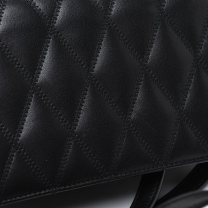Saint Laurent Lambskin Diamond Quilted Monogram Angie Chain Bag Black 19 of 23