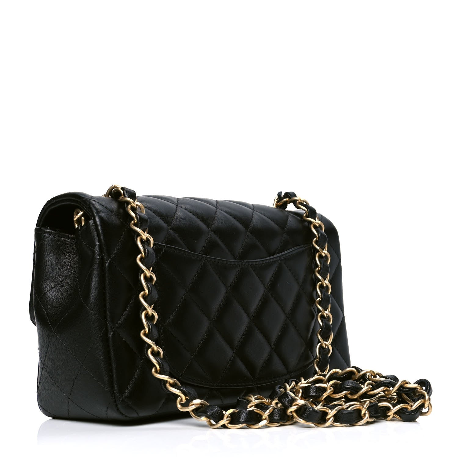 Chanel Lambskin Quilted Mini Rectangular Flap Black 3 of 8