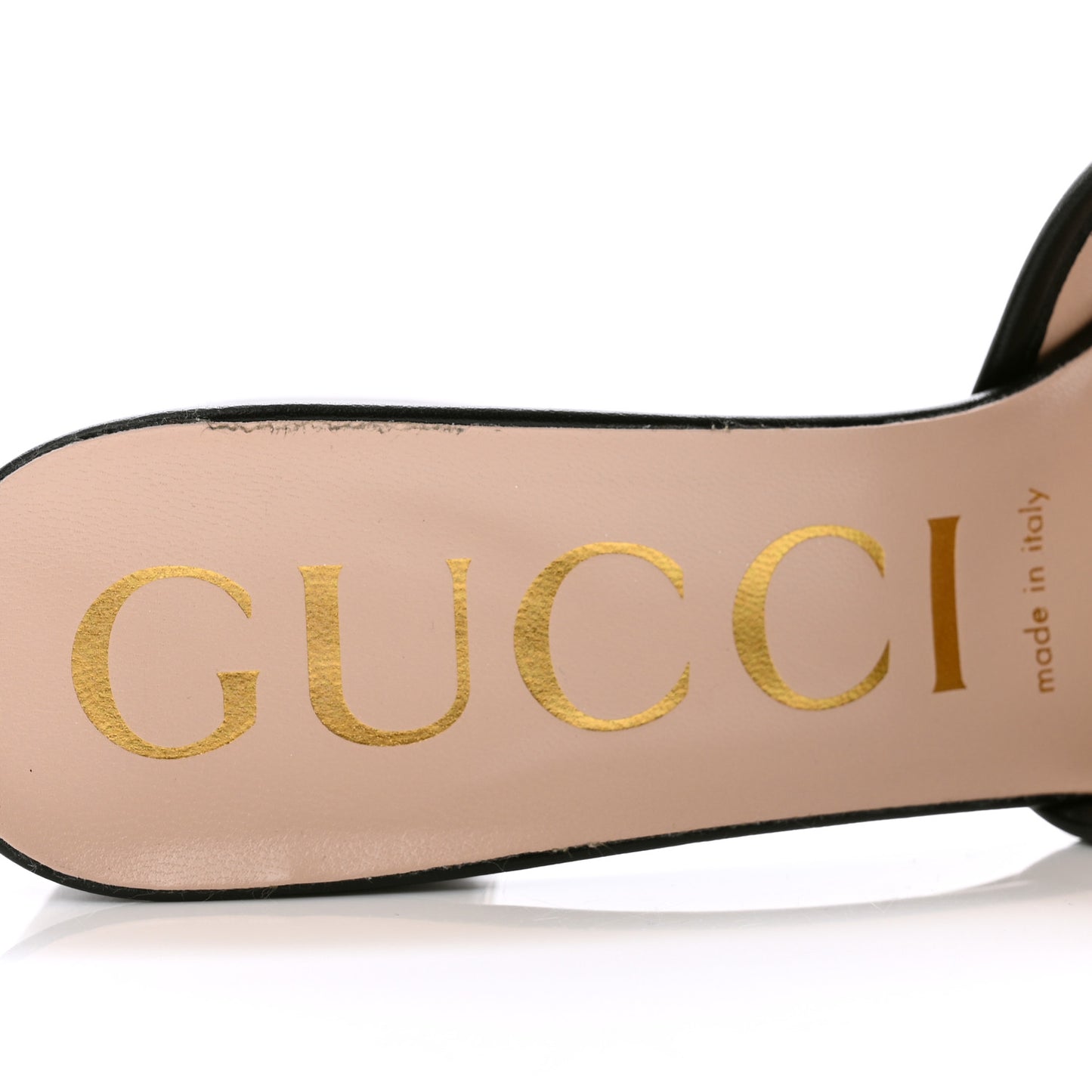 Nappa Matelasse GG Marmont 55mm Slide Sandals 37.5 Black