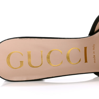 Gucci Nappa Matelasse GG Marmont 55mm Slide Sandals 37.5 Black 6 of 9