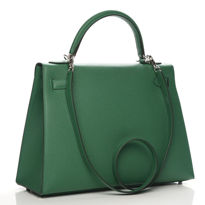 Hermes Epsom Kelly Sellier 32 Vert Vertigo 4 of 29
