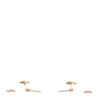 Cartier 18K Pink Yellow White Gold Diamond Small Trinity Drop Earrings 3 of 4