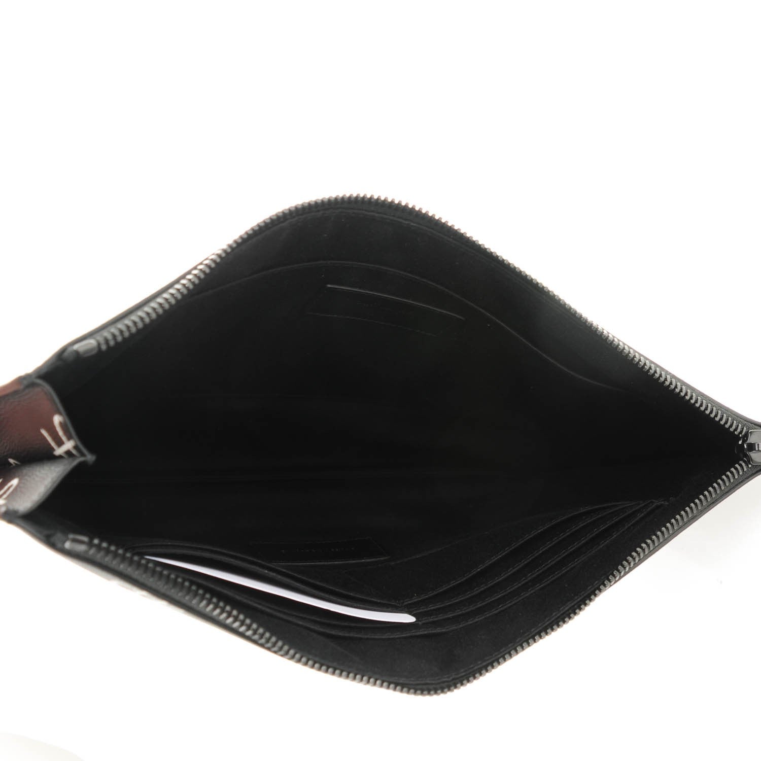 Saint Laurent Grain de Poudre Dollar Print iPad Rider Pouch Black White 5 of 7