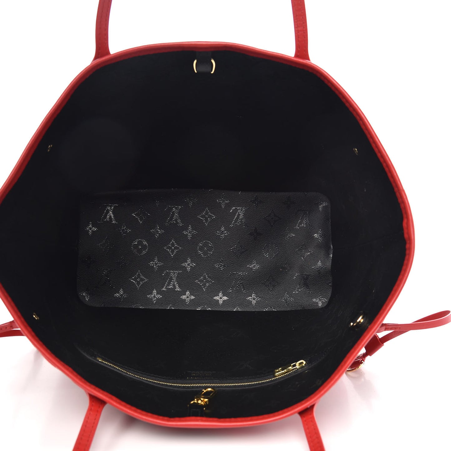 X UF Tufted Monogram Neverfull MM Black Red