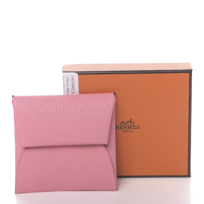 Hermes Chevre Mysore Verso Bastia Coin Purse Rose Confetti Brique 8 of 8
