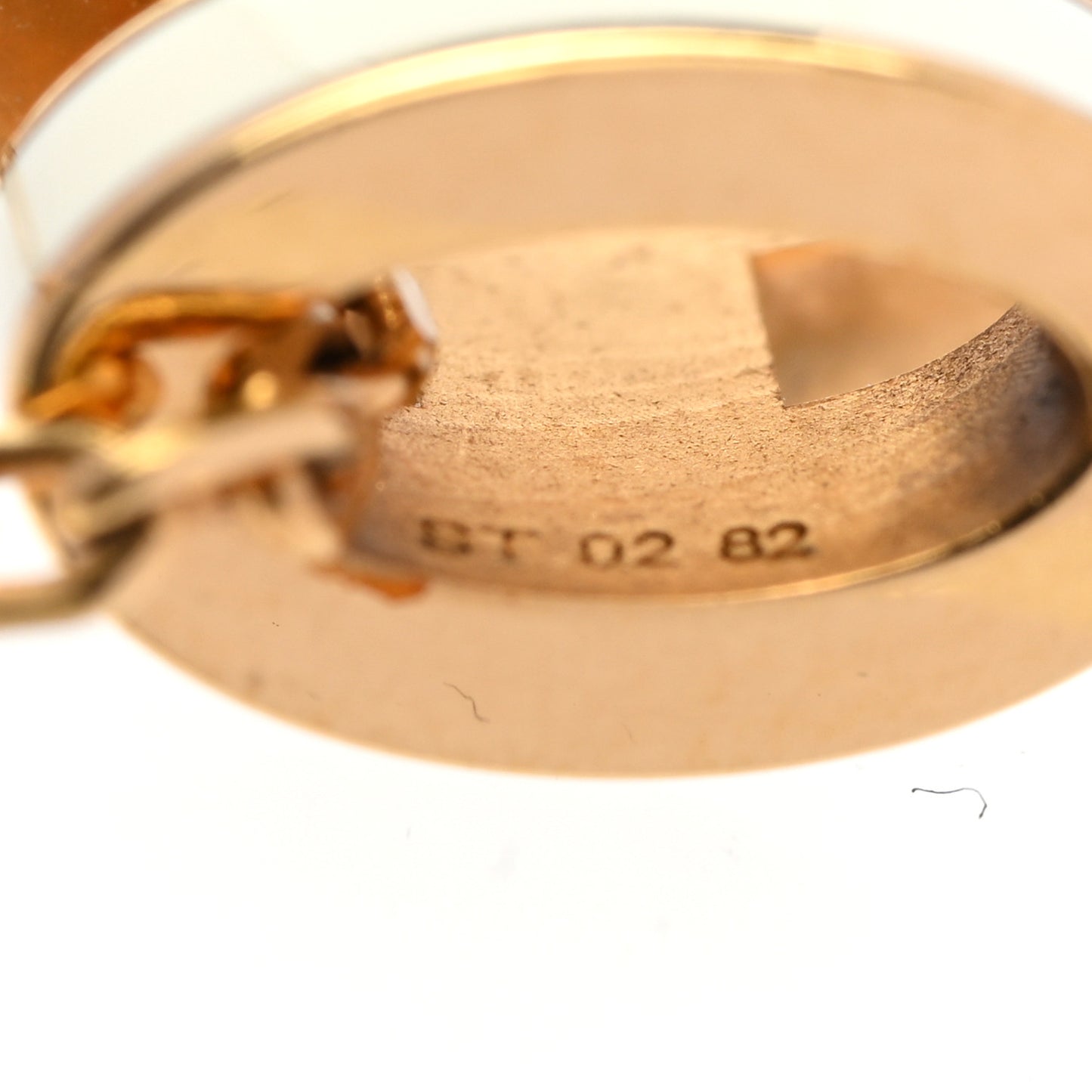 Lacquered Gold Mini Pop H Pendant Necklace White