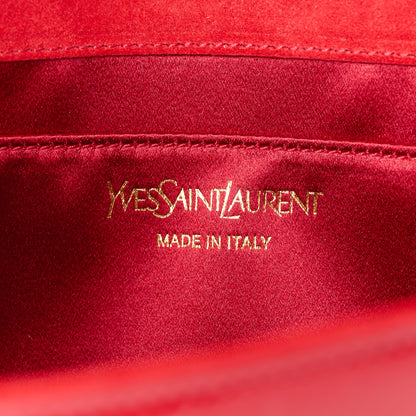 Saint Laurent Patent Monogram Large Belle De Jour Clutch Red 6 of 7