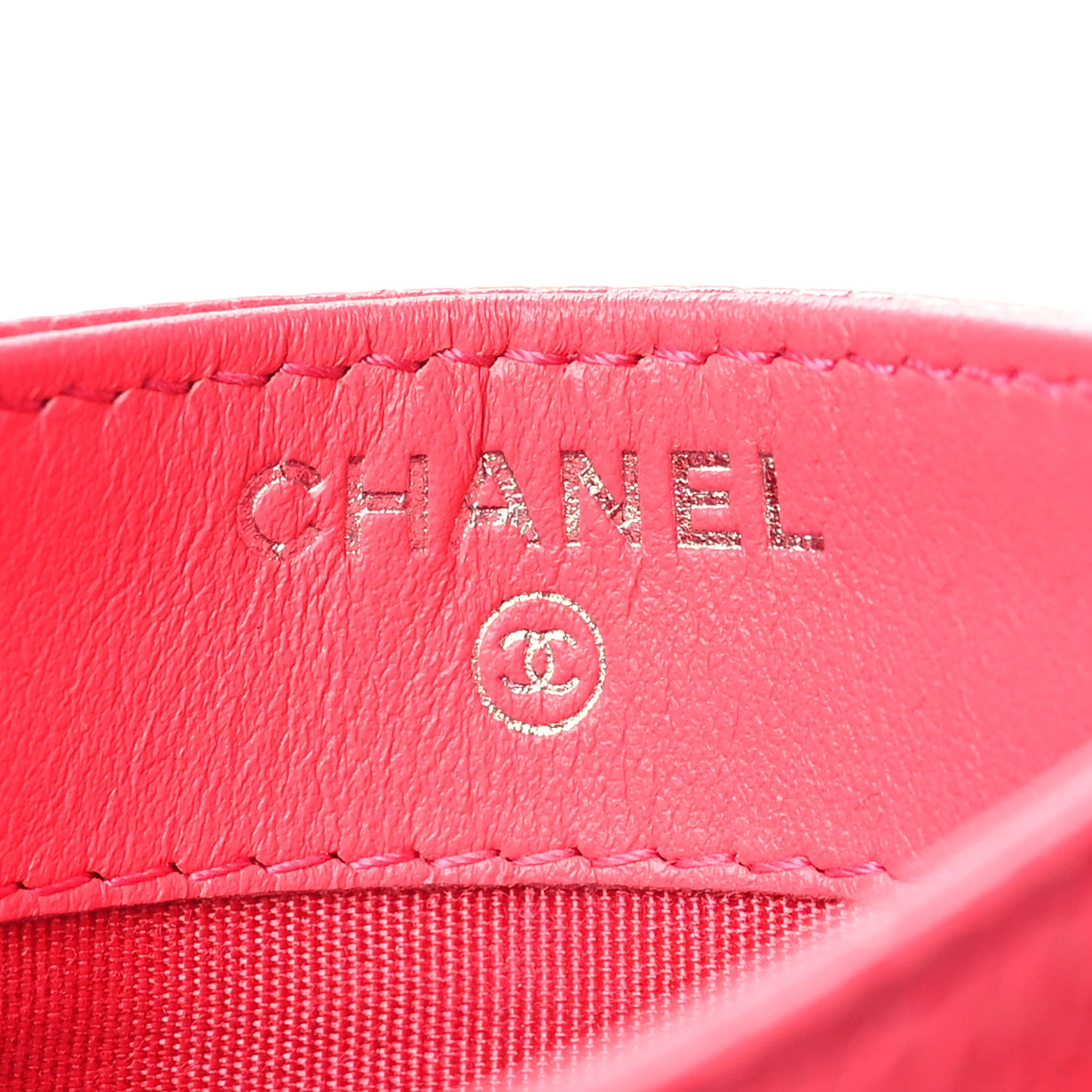 Chanel Caviar Camellia Embossed Card Holder Pink 6 of 10