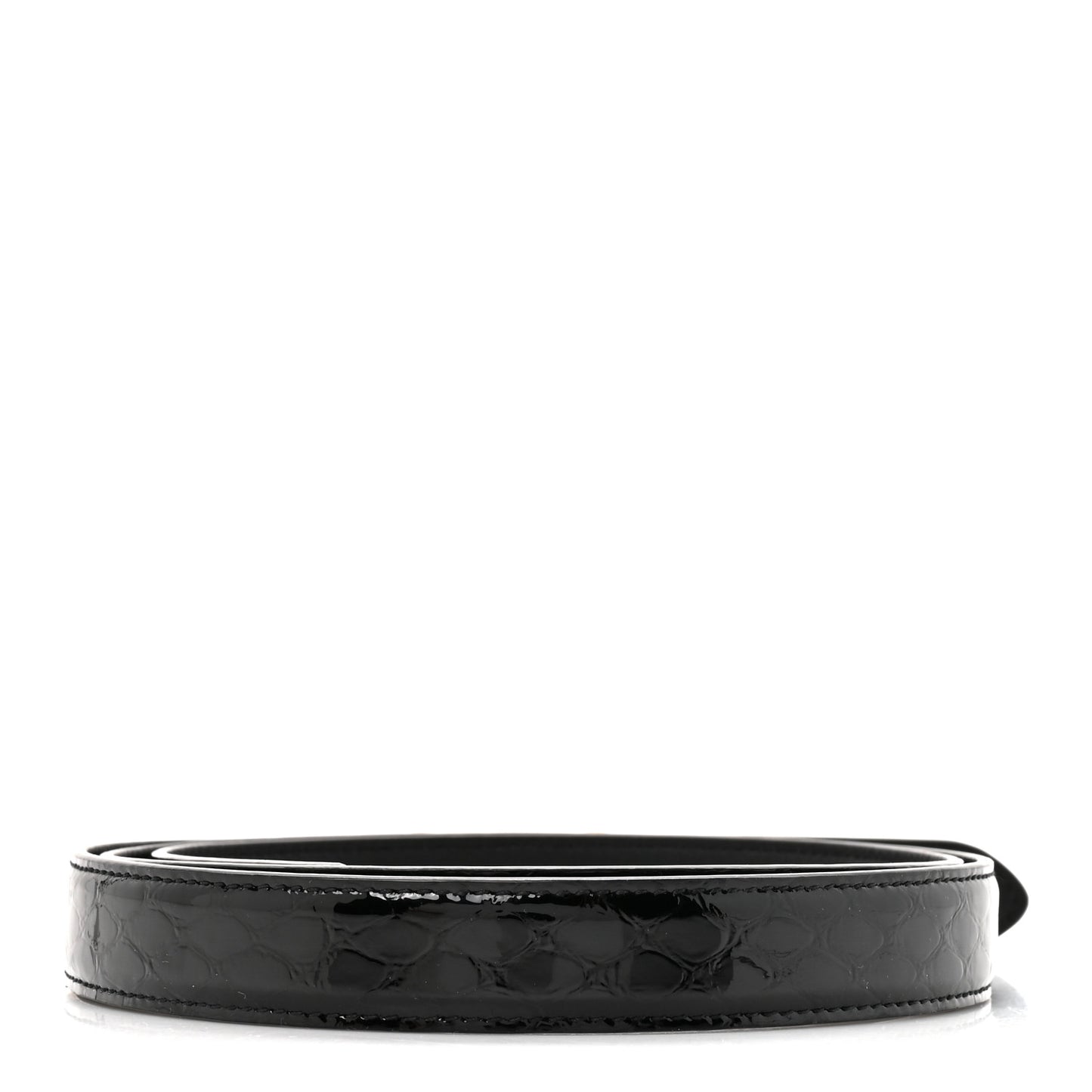 Patent Calfskin Snakeskin Embossed 20mm Cintura Belt 95 38 Black