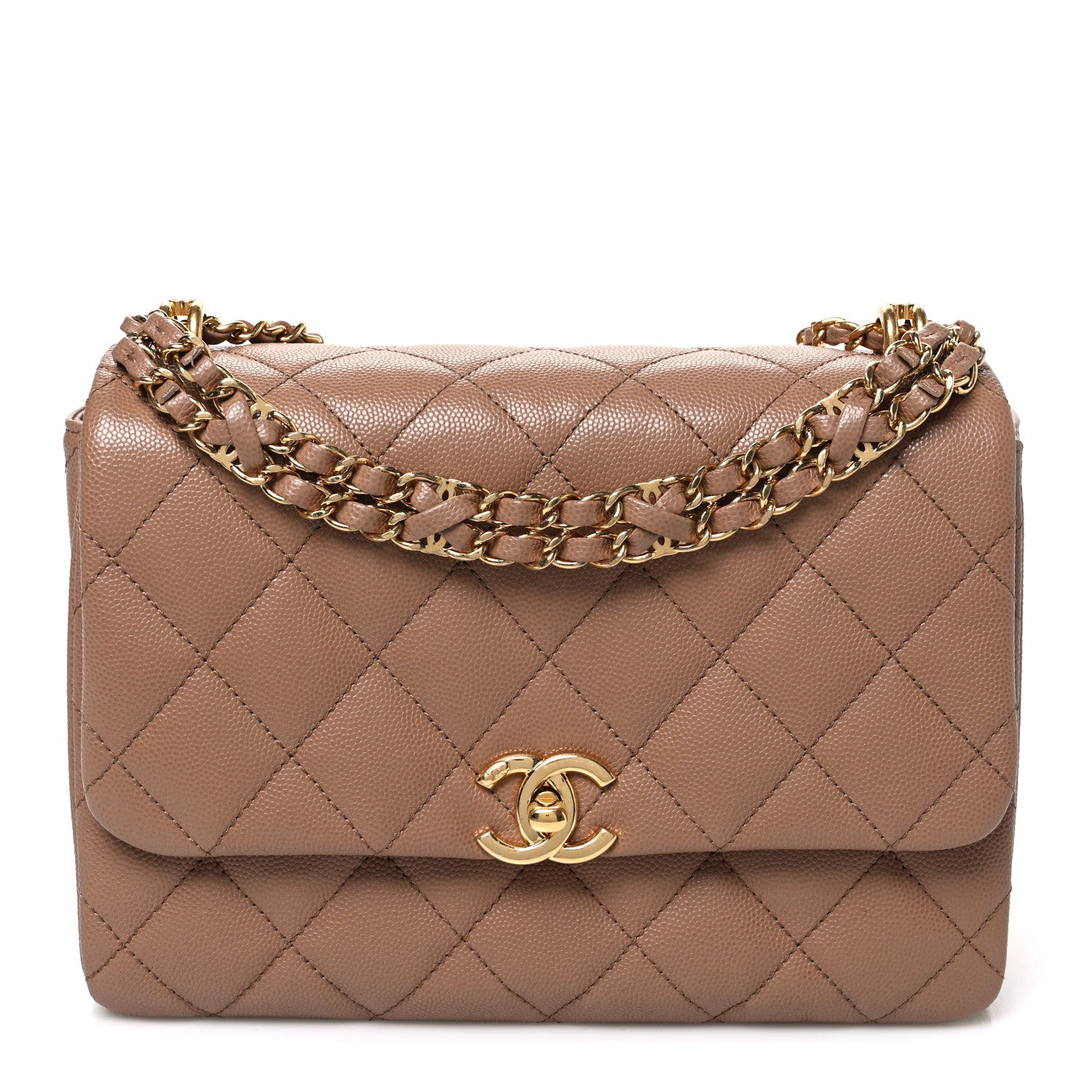 Chanel Caviar Quilted Coco First Flap Beige 1 of 10
