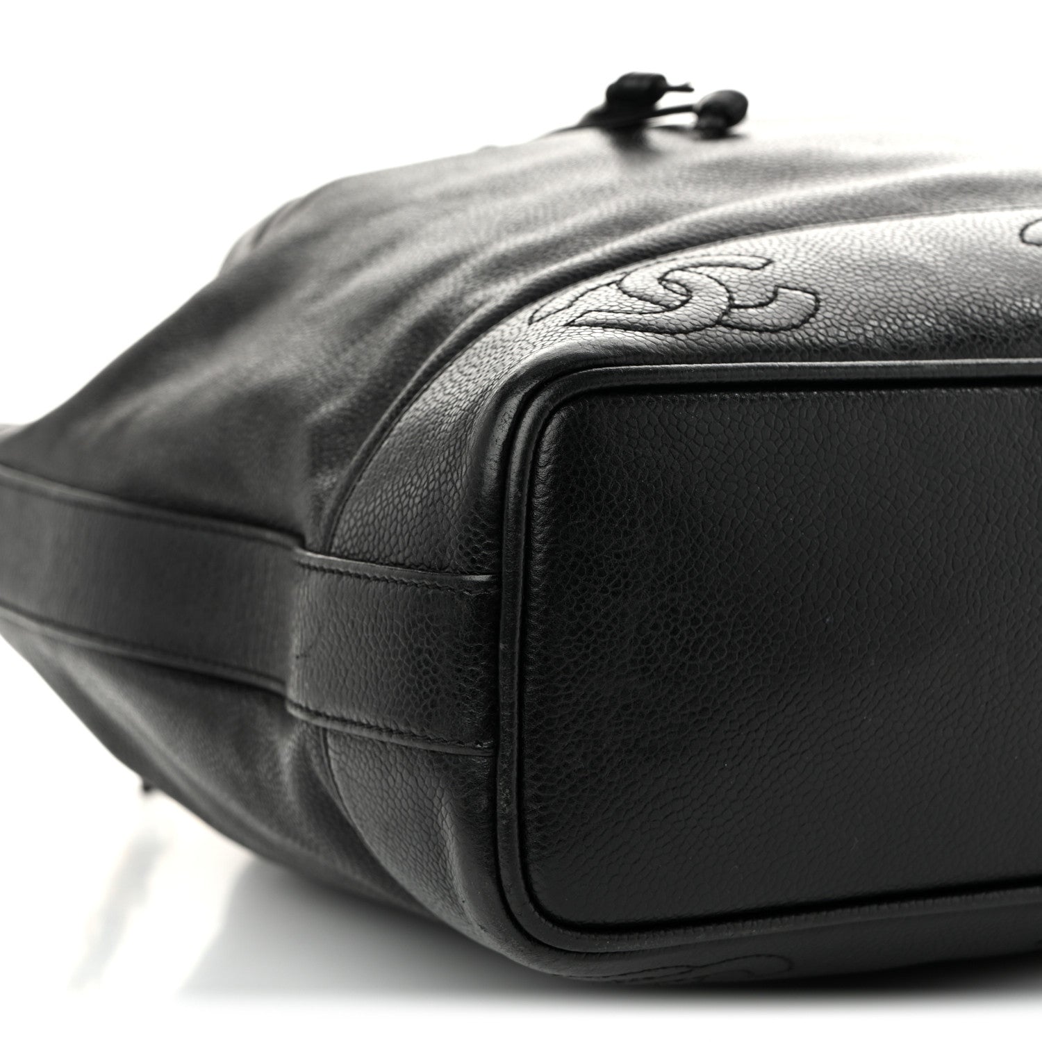 Chanel Caviar CC Drawstring Shoulder Bag Black 10 of 12