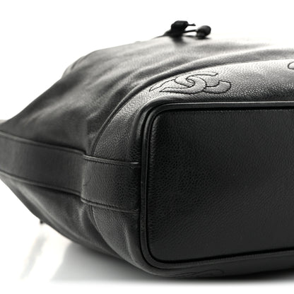 Chanel Caviar CC Drawstring Shoulder Bag Black 10 of 12