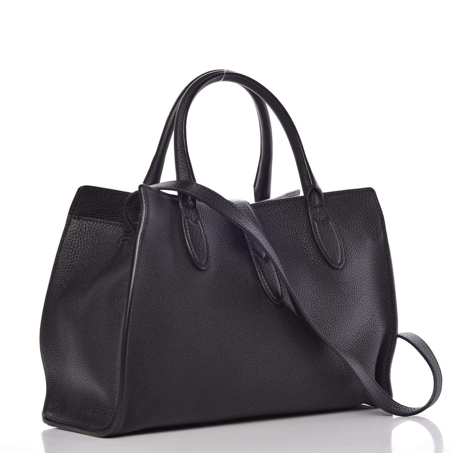 Soft Calfskin Small Jackie Top Handle Bag Black