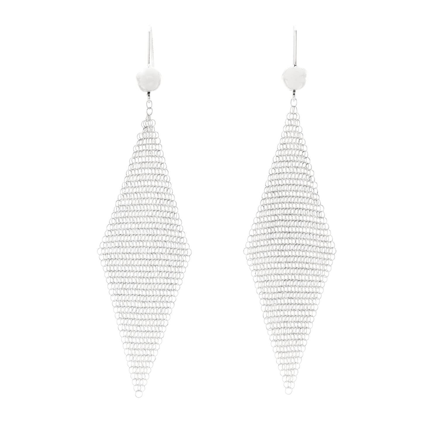 Sterling Silver Elsa Peretti Mesh Earrings