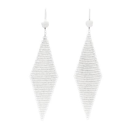 Tiffany Sterling Silver Elsa Peretti Mesh Earrings 1 of 4