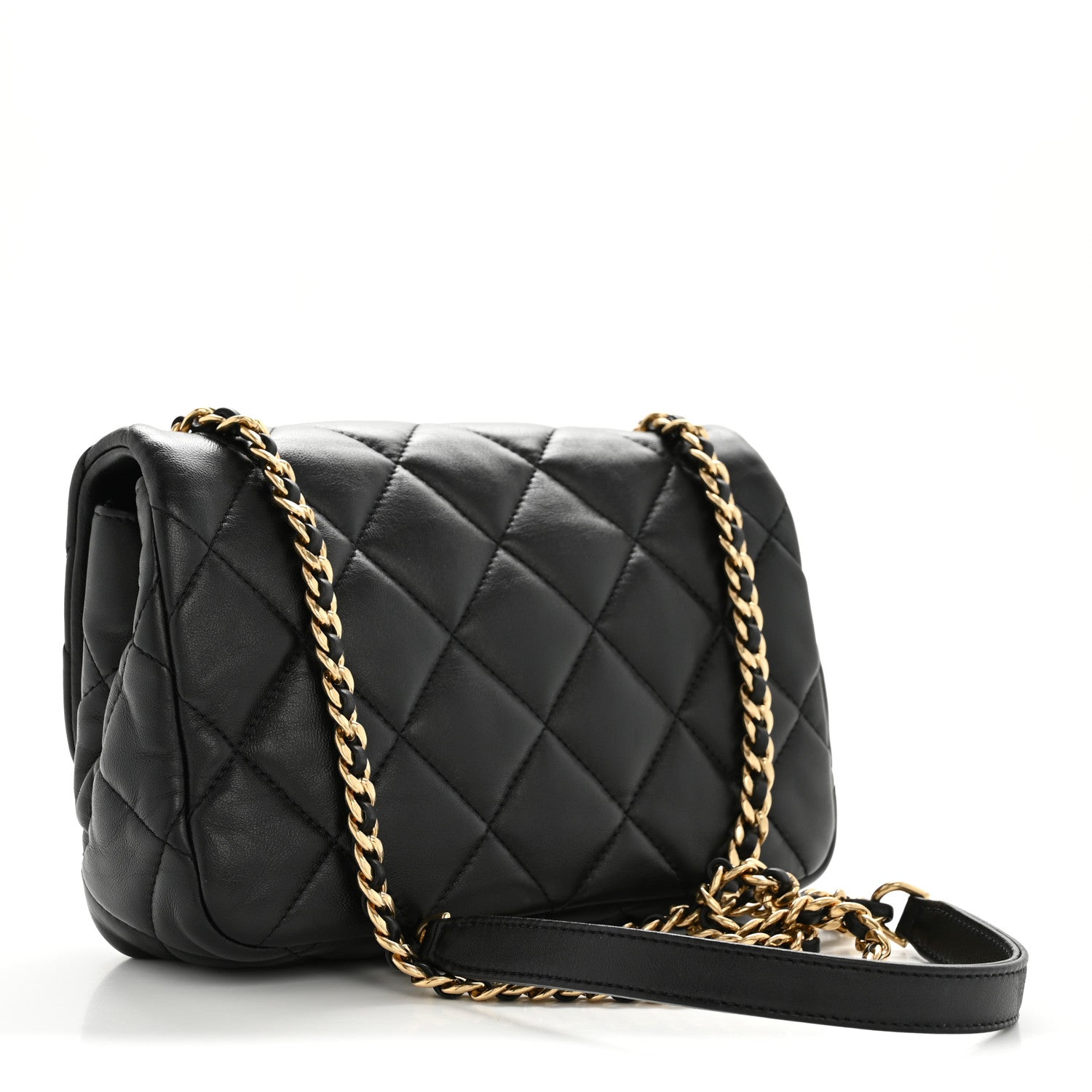 Chanel Lambskin Quilted Mini Flap Black 3 of 13
