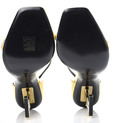 Saint Laurent Calfskin Opyum Sandals 38 Oro 6 of 9
