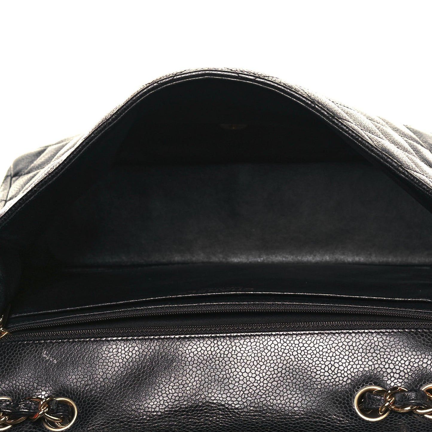 Caviar Quilted Jumbo Single Flap Black