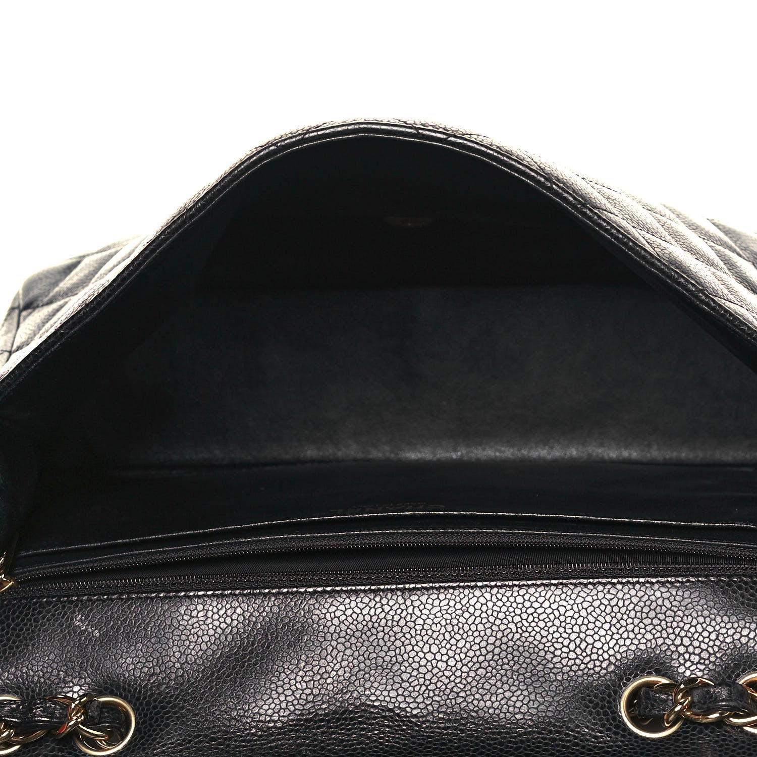 Chanel Caviar Quilted Jumbo Single Flap Black 5 of 15