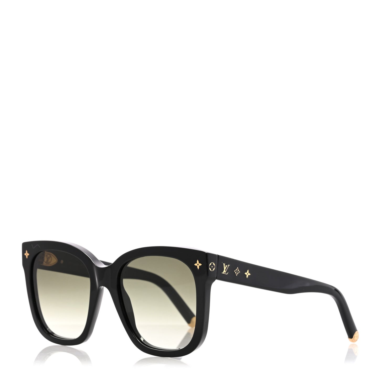 Acetate My Monogram Cat Eye Sunglasses Z1729W Black