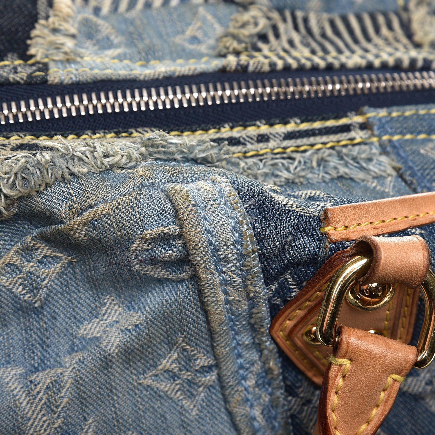 Louis Vuitton Denim Patchwork Bowly Blue 12 of 12