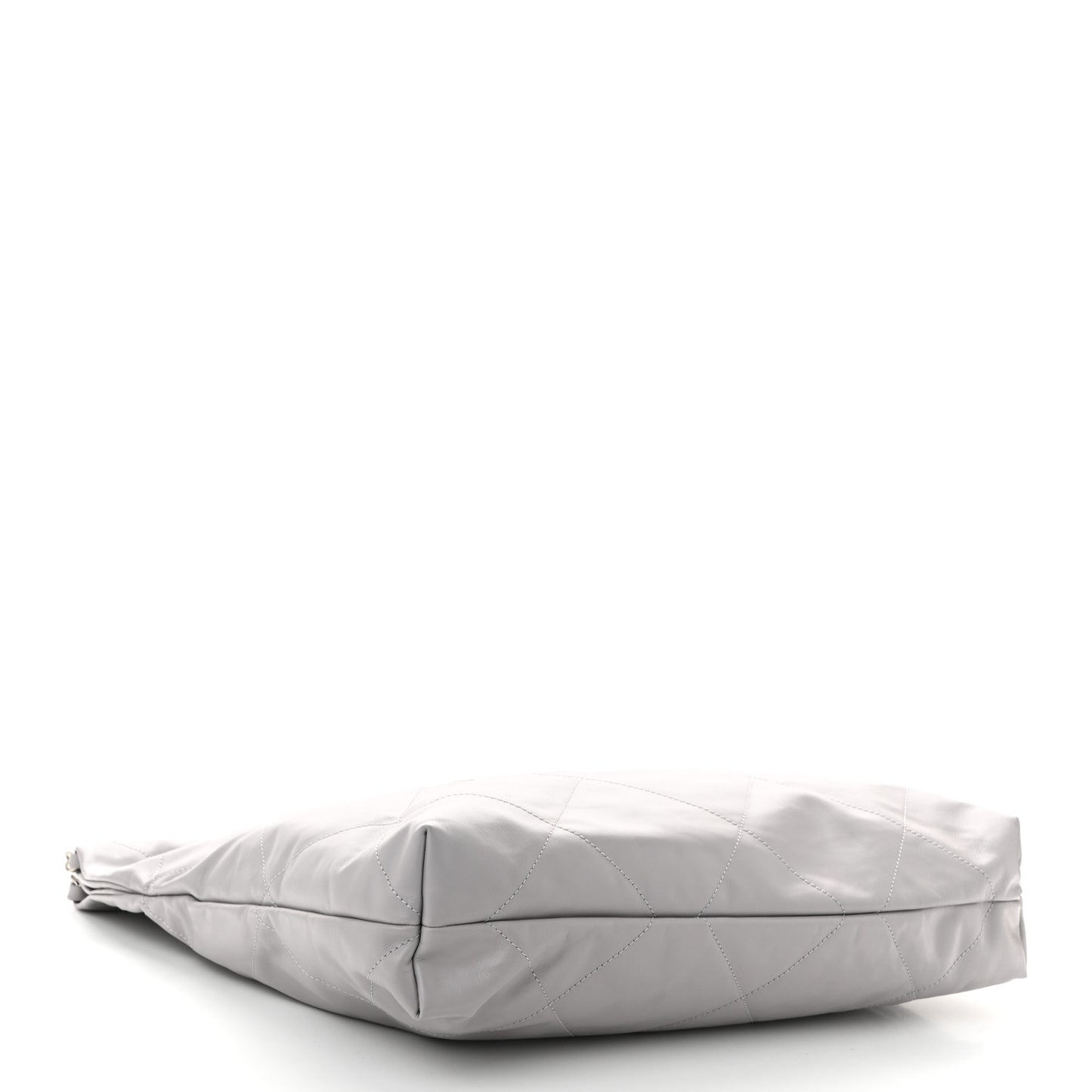 Shiny Calfskin Quilted Chanel 22 Grey
