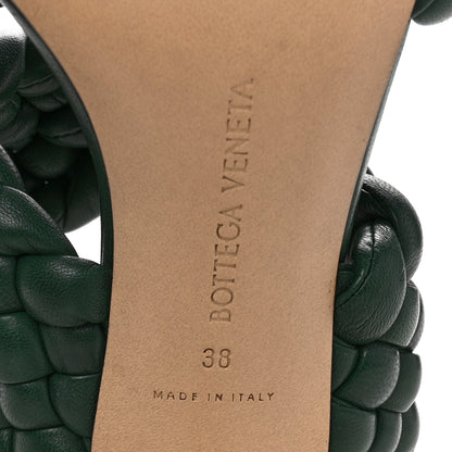 Bottega Veneta Nappa Twisted Padded Intrecciato Curve Slide Sandals 38 Vert Fonce 8 of 9