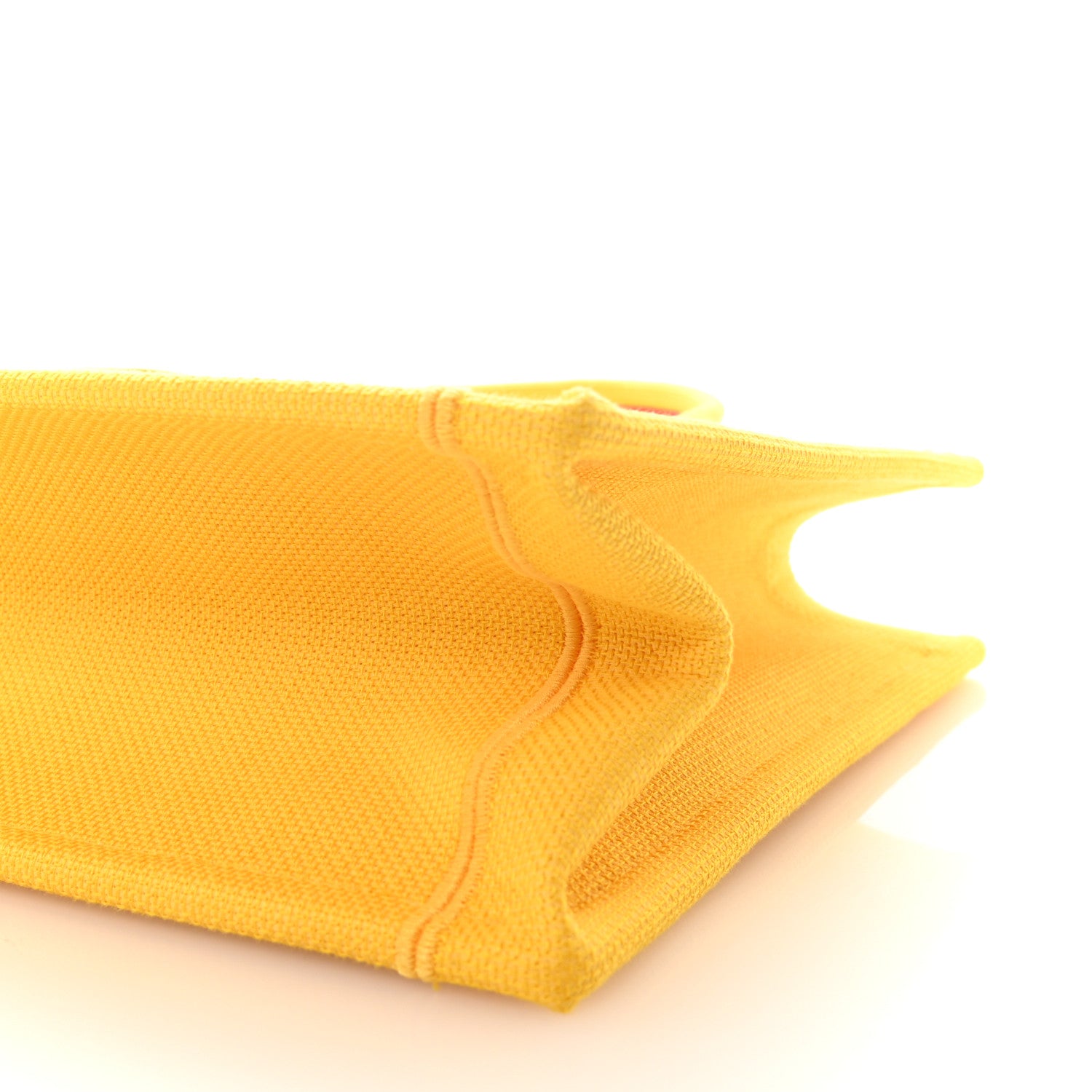 Christian Dior Canvas Embroidered Book Cover Medium Book Tote Yellow Red 9 of 9