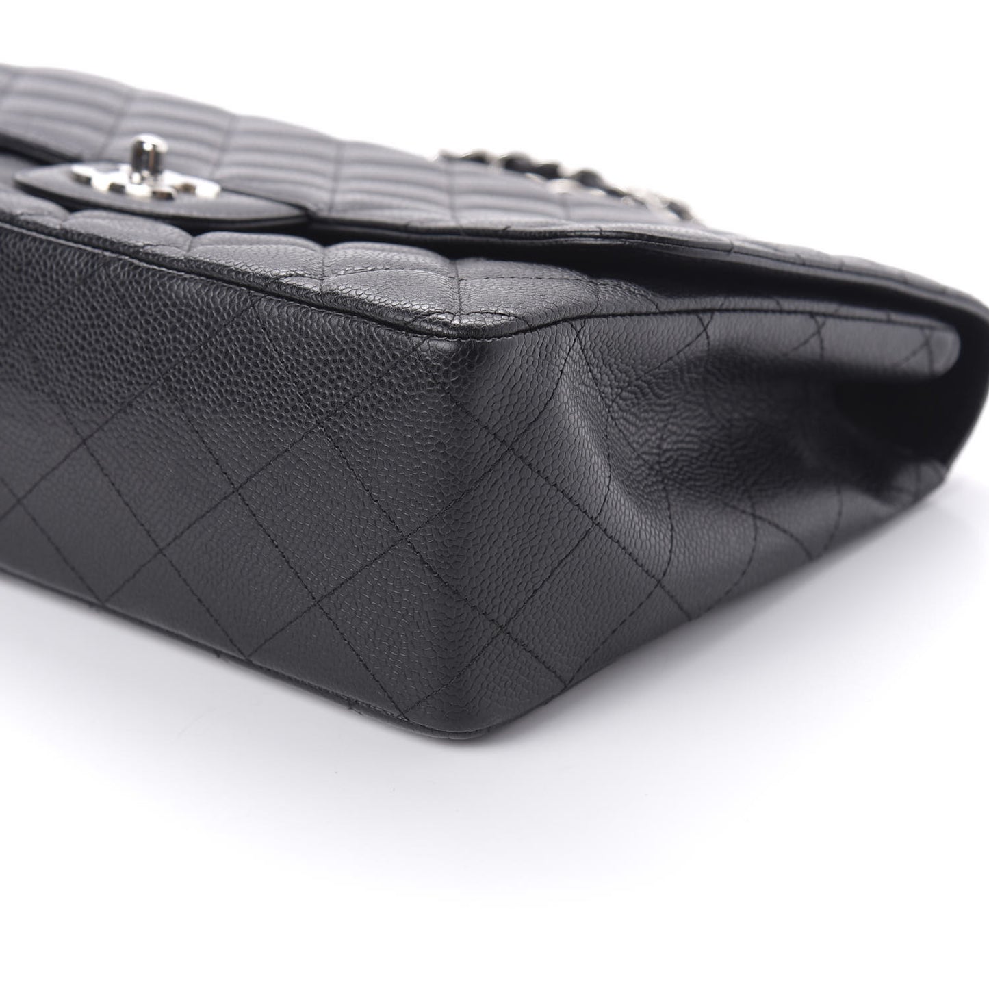 Caviar Quilted Jumbo Single Flap Black