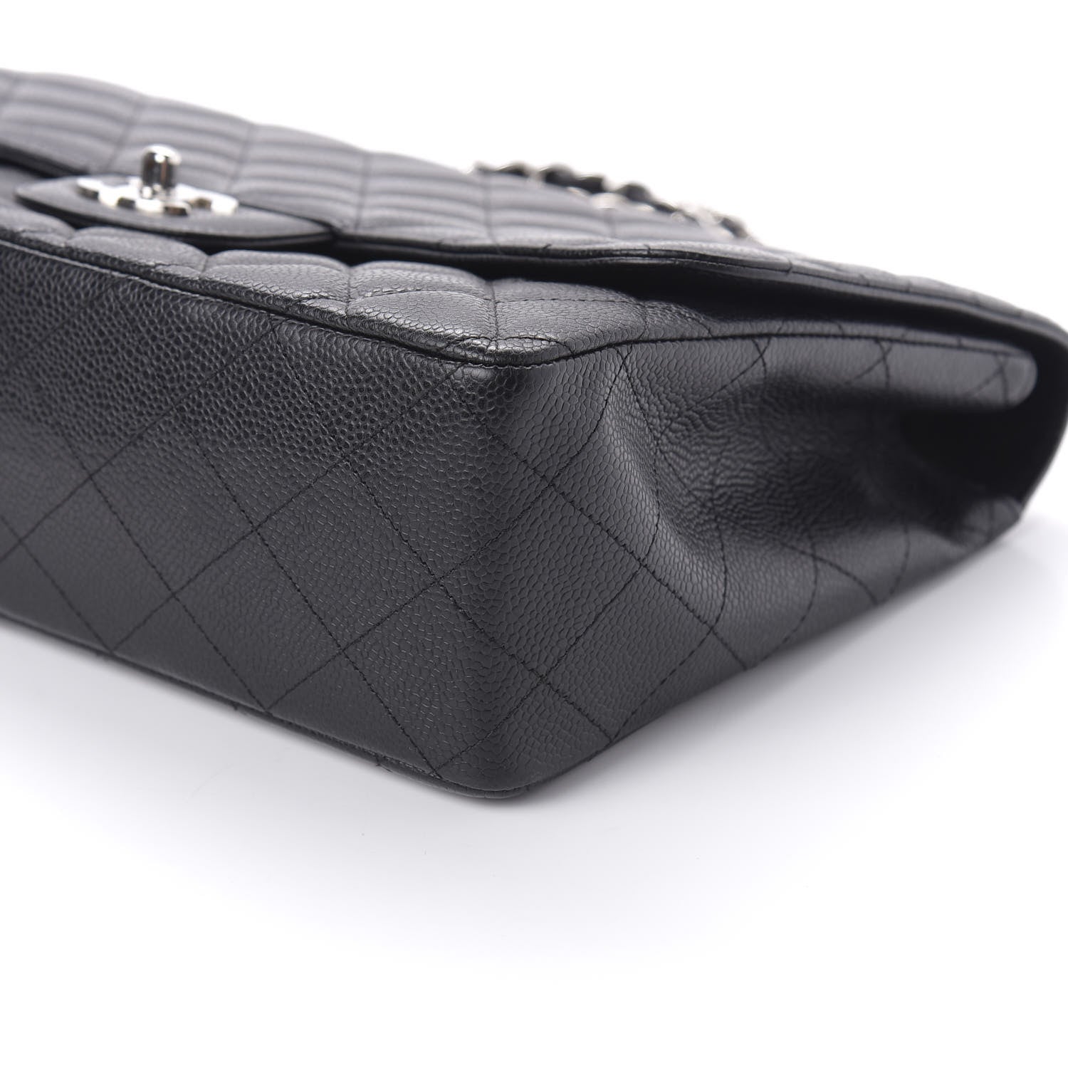 Chanel Caviar Quilted Jumbo Single Flap Black 7 of 11